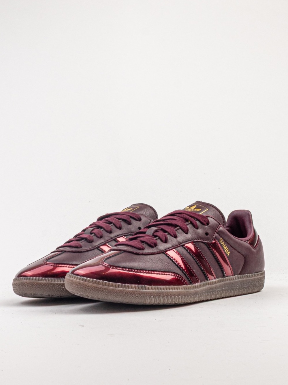 adidas Samba OG Maroon / Metallic / Gold - Picture 3 of 10